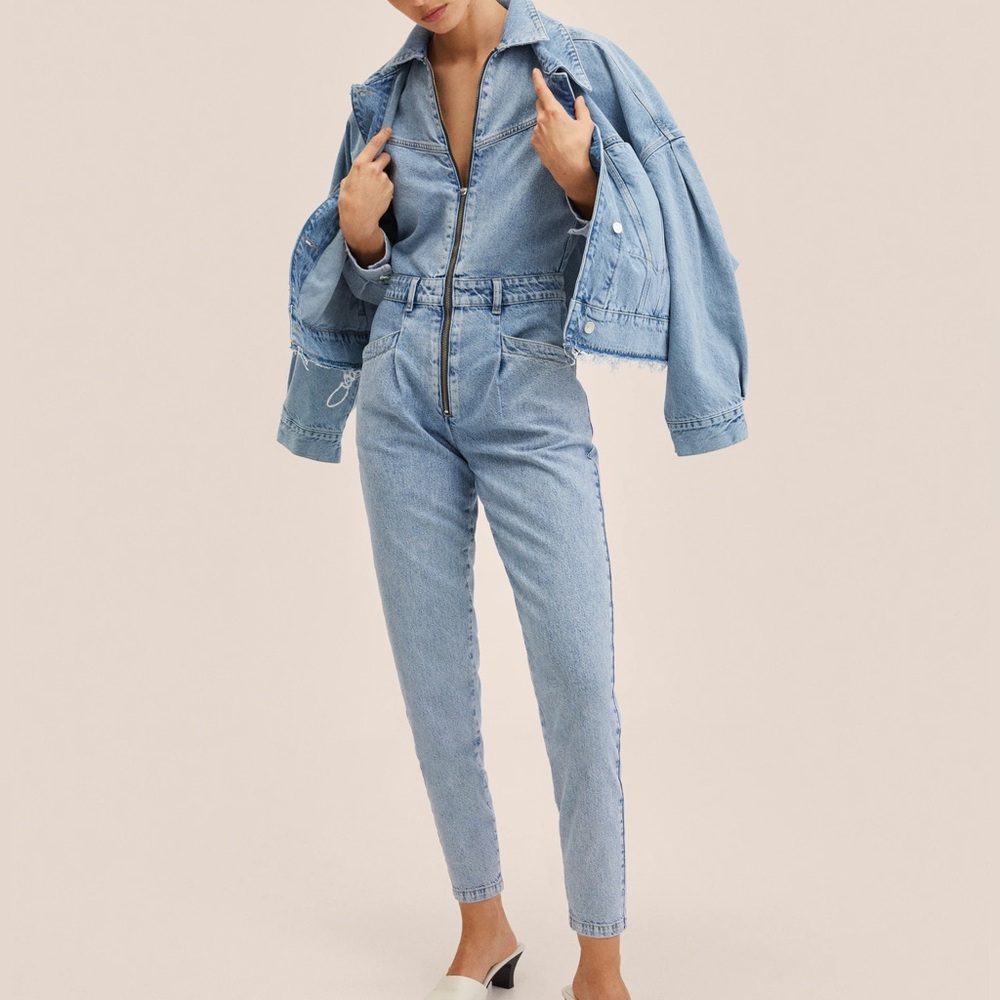 Mango denim jumpsuit
